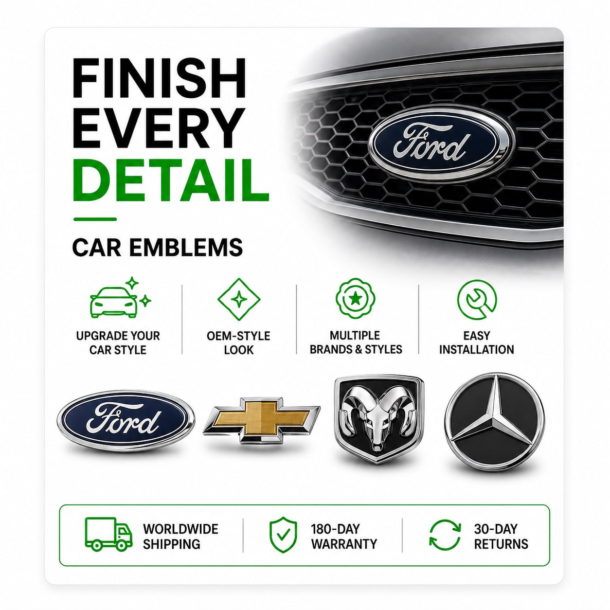 Bring back the factory look: find the right emblem for your vehicle