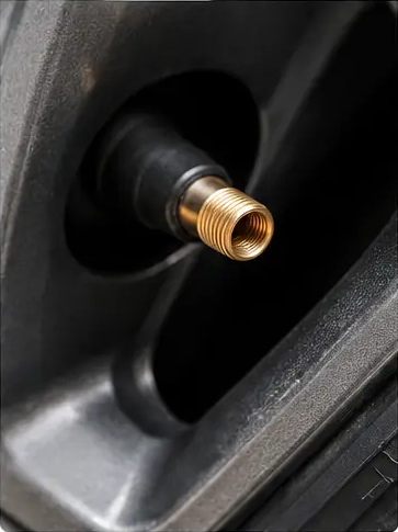 Check that the valve stem is clean.