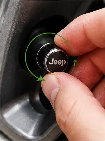 Screw the new cap onto the valve stem.